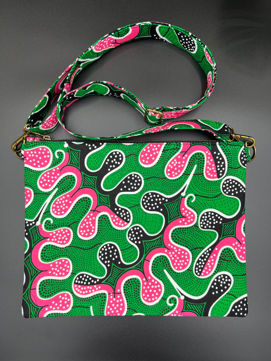 Pink/Green/Black/White Adjustable Strap Crossbody/Shoulder Handbag