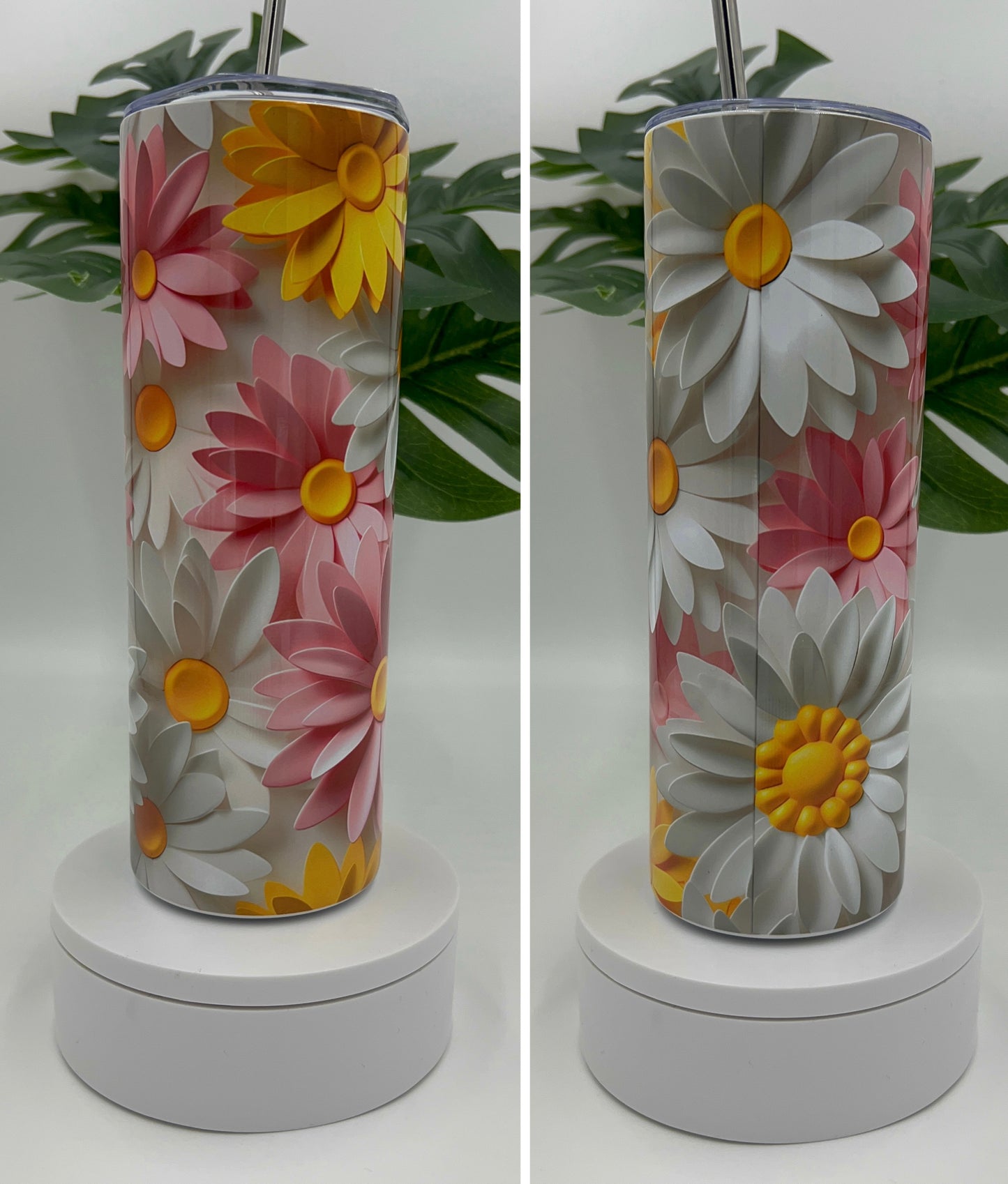 20 oz Skinny Tumbler - Floral Designs