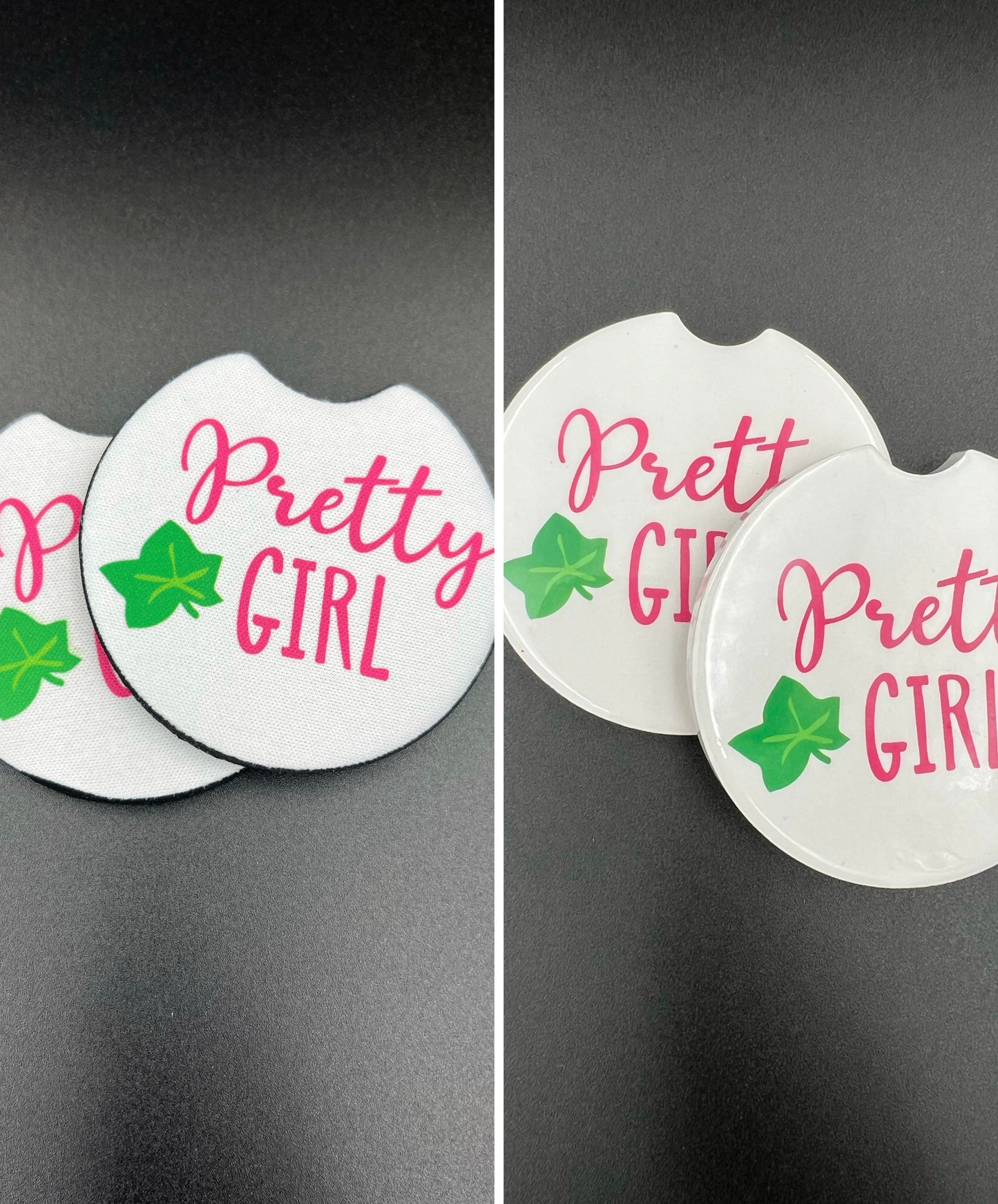 Car Coasters |Ceramic or Neoprene | Set of 2 | Customizable