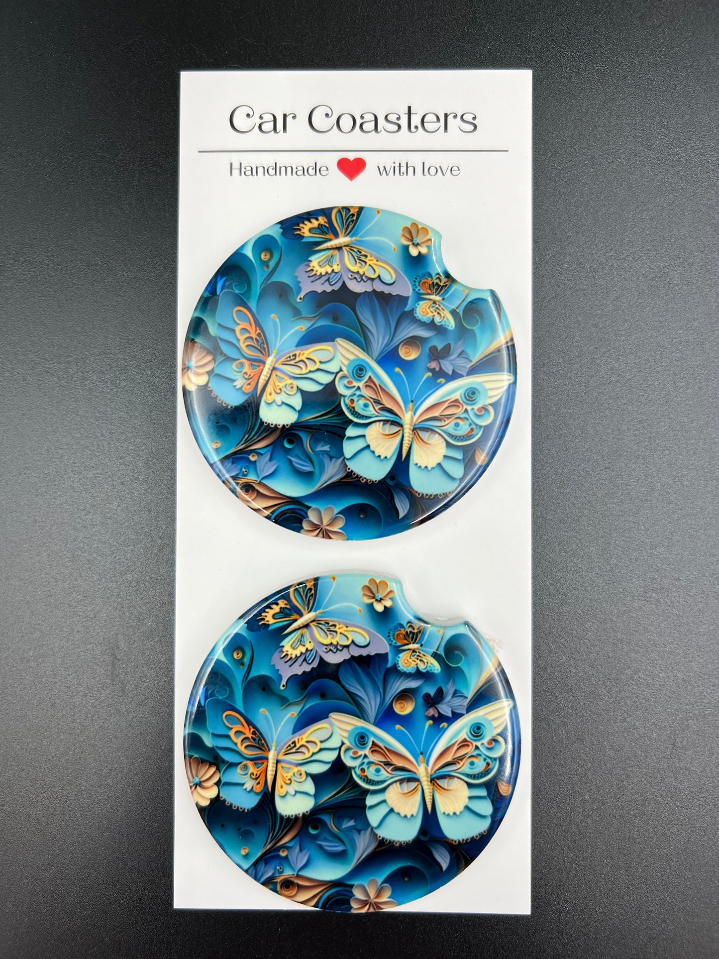 Car Coasters |Ceramic or Neoprene | Set of 2 | Customizable