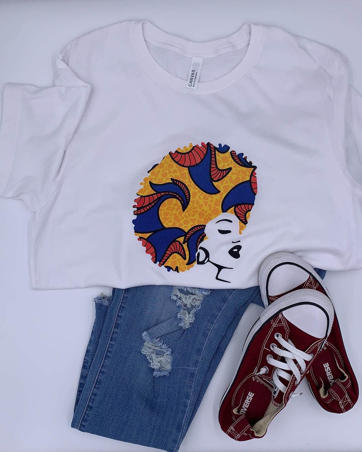 Afro Woman Short Sleeve Tee