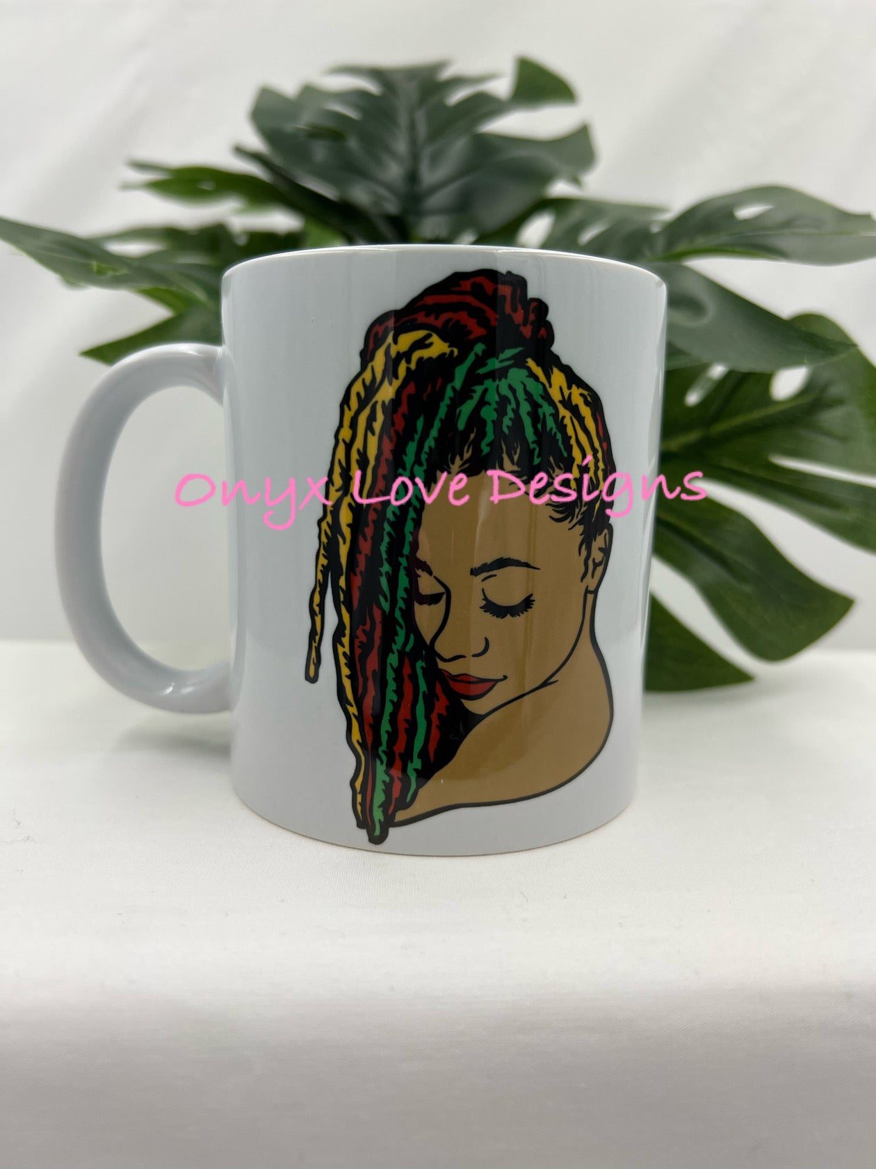 Long Locs Woman Porcelain Mug, 15 oz. or 11 oz.