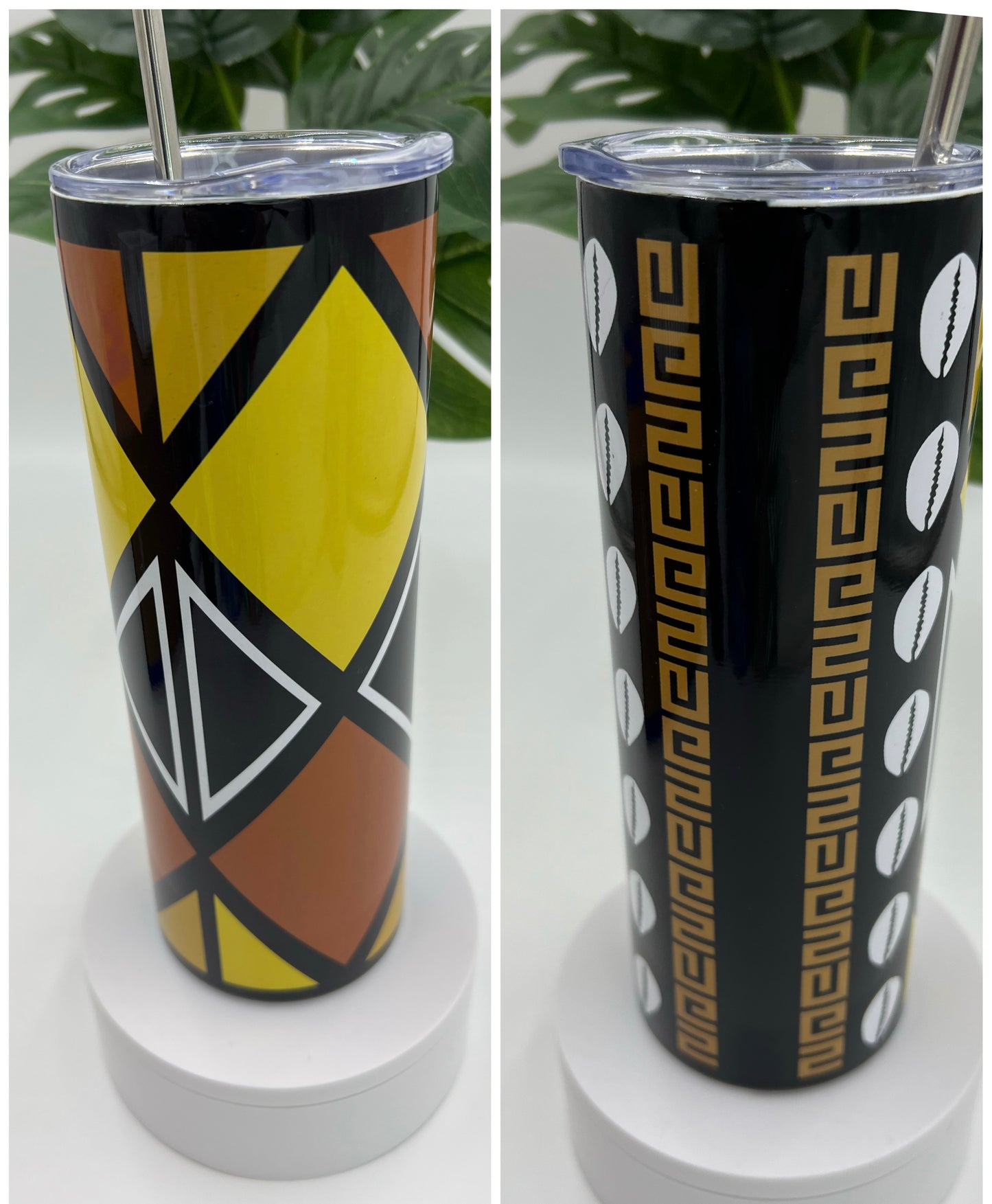 20 oz Skinny Tumbler - African Designs