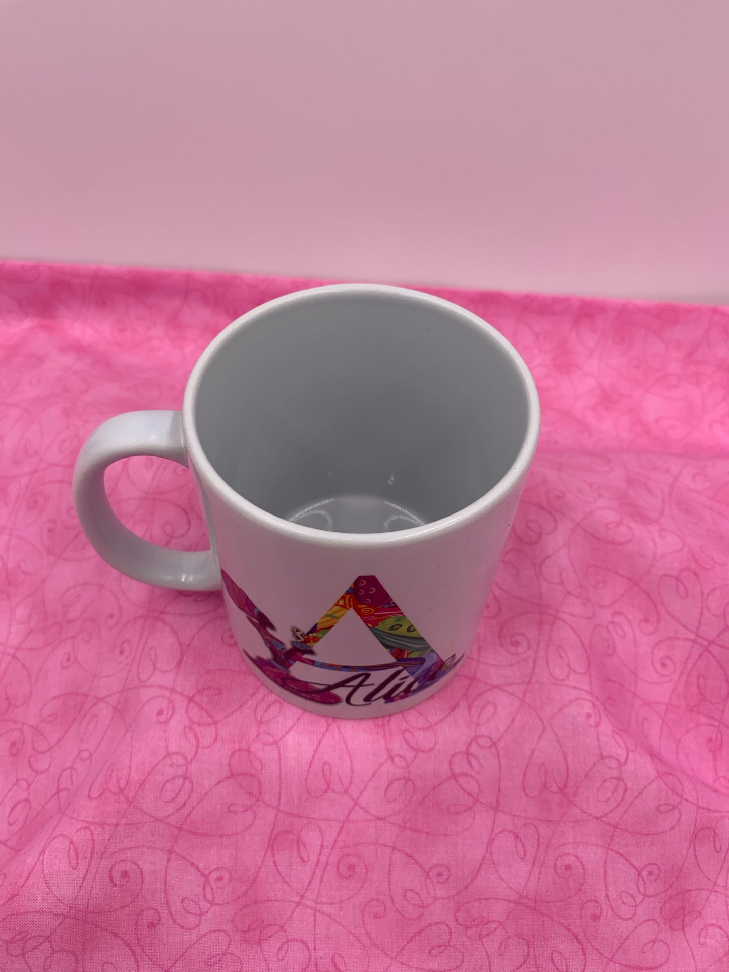 11 oz., Monogrammed (African Woman) Porcelain Mug