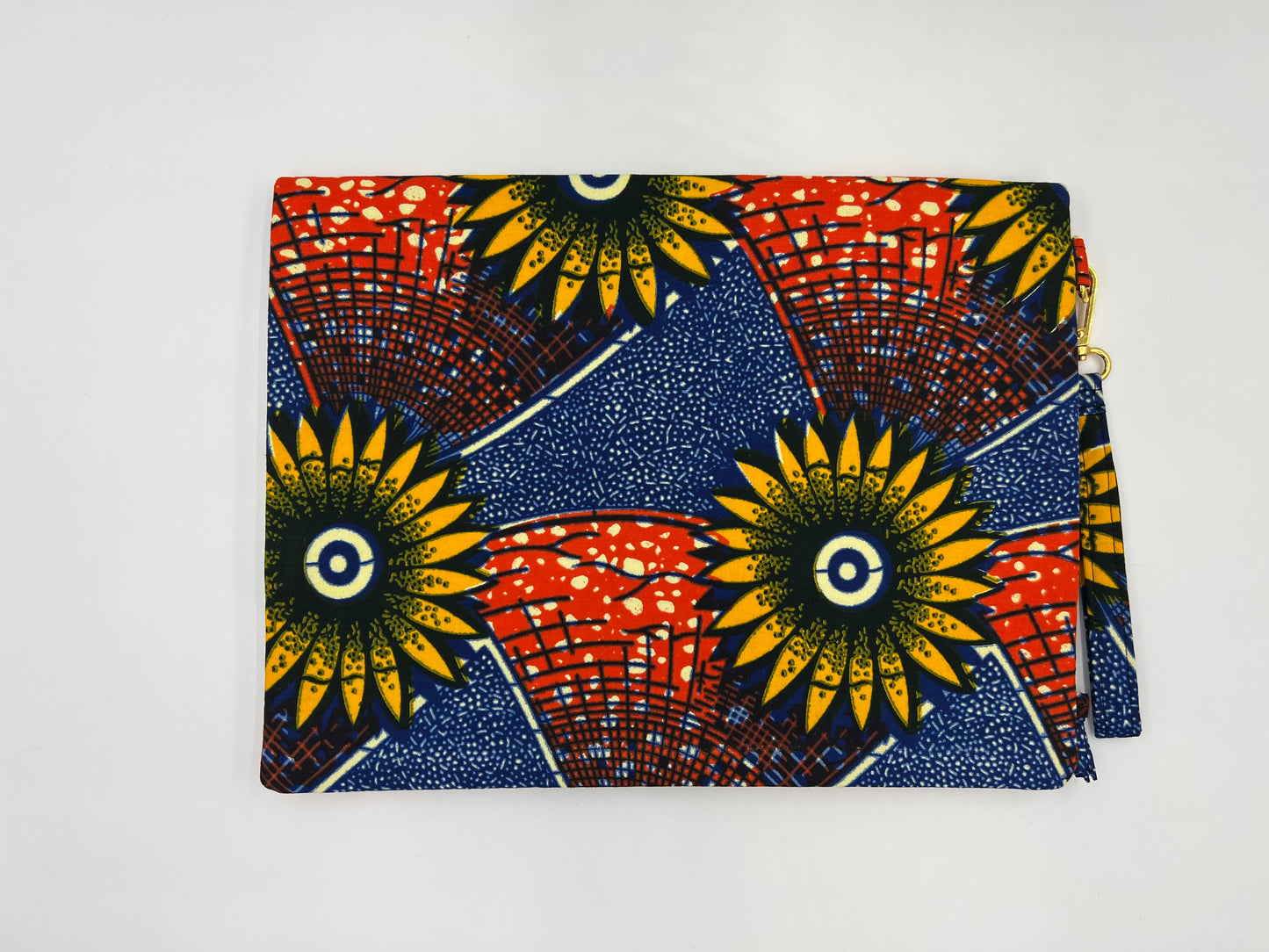 Sunflower Ankara Fold Over Clutch