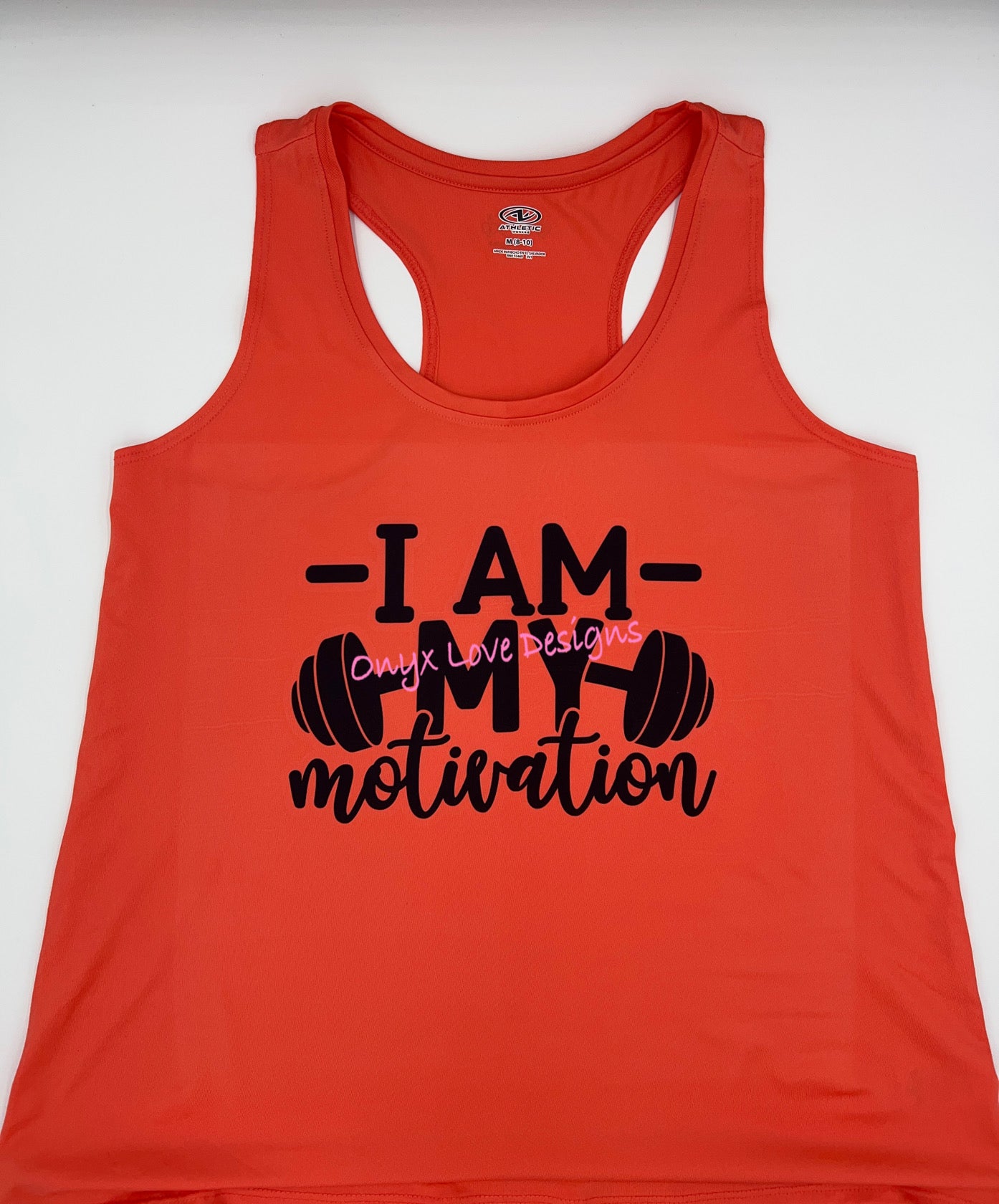 Racer Back Athletic Tank Top - I Am My Motivation