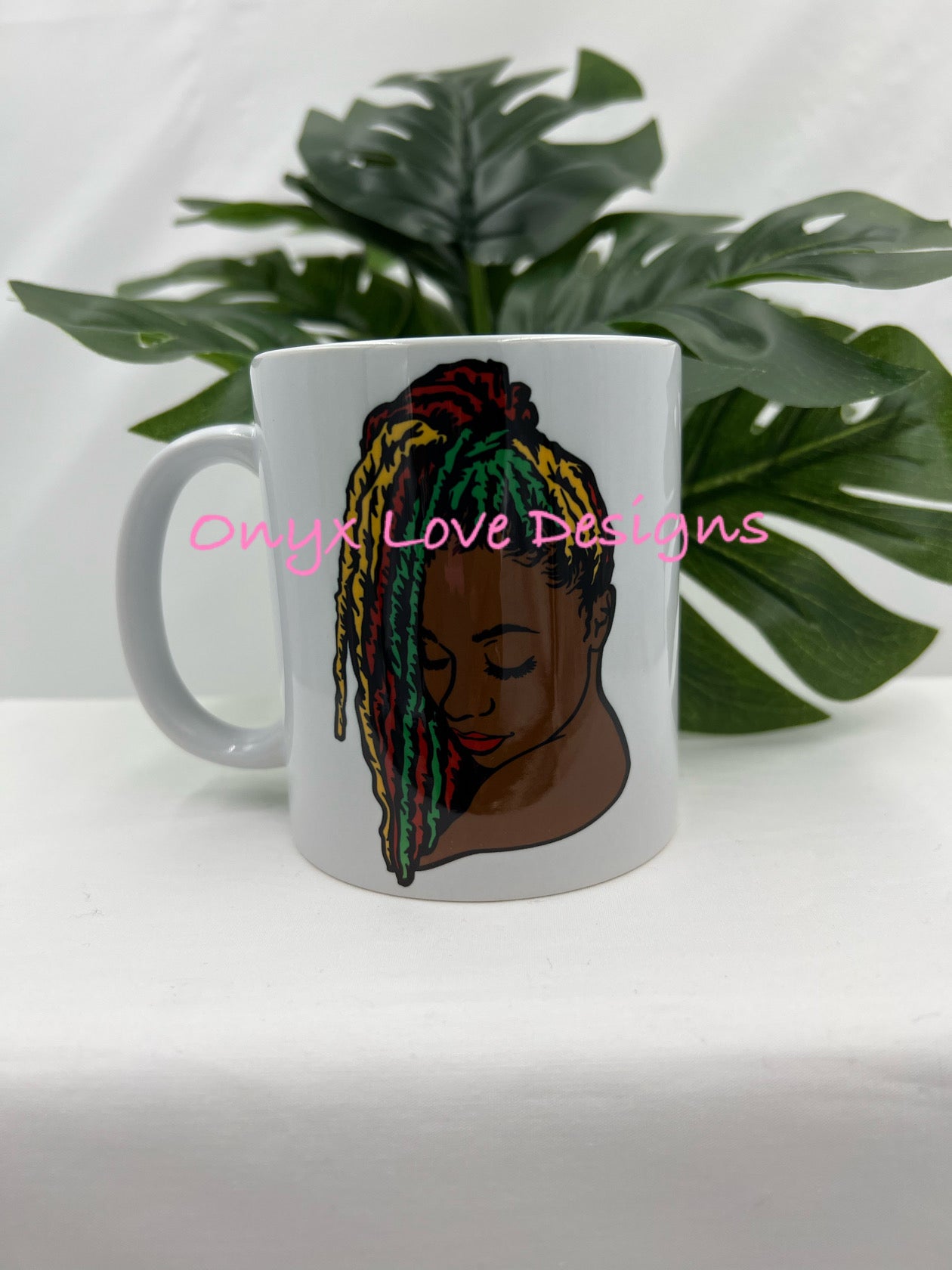 Long Locs Woman Porcelain Mug, 15 oz. or 11 oz.