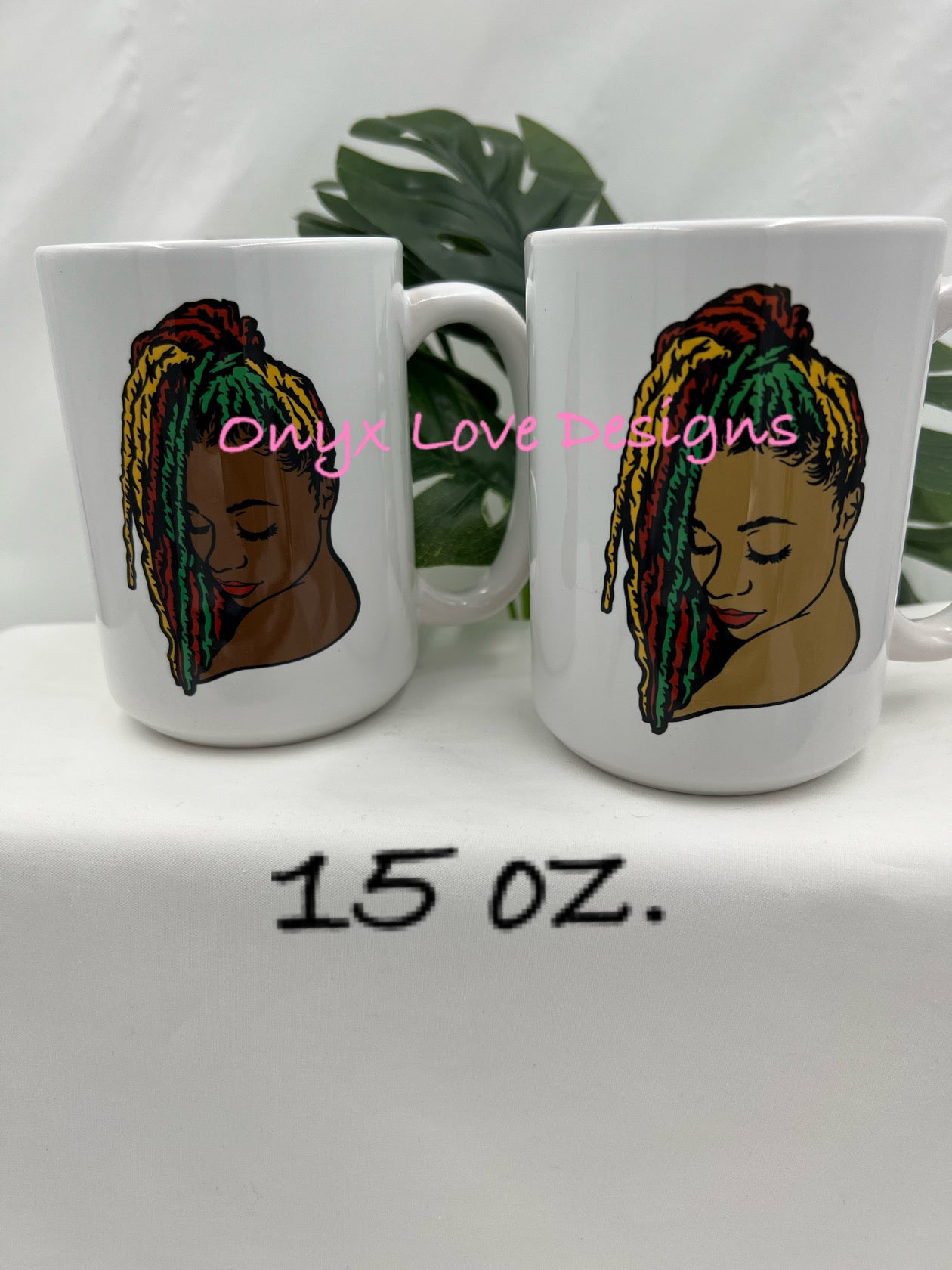 Long Locs Woman Porcelain Mug, 15 oz. or 11 oz.