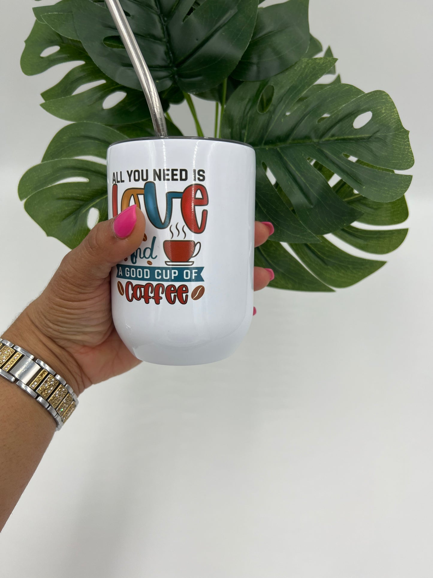 12 oz Coffee/Wine Tumbler - Coffee Quotes