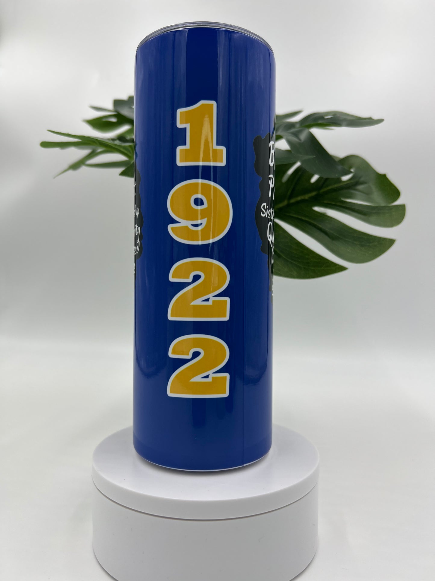 20 oz Skinny Tumbler - Sigma Gamma Rho Afro Woman and 1922